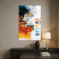 Artronauts Glass Print Ocean Ember Flow- Abstract Tempered Glass Wall Art