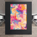 Artronauts Glass Print Candy Swirl Motion- Abstract Tempered Glass Wall Art