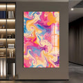Artronauts Glass Print Candy Swirl Motion- Abstract Tempered Glass Wall Art