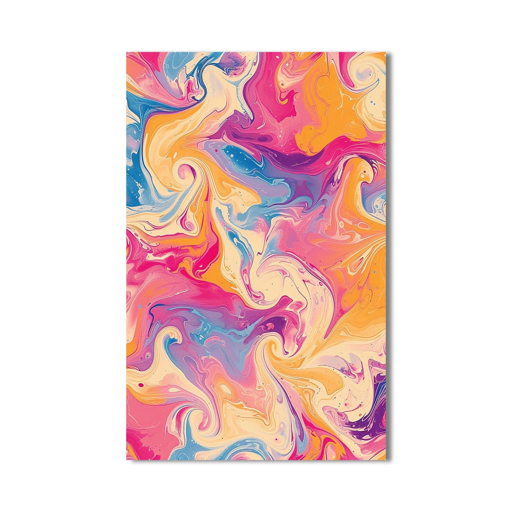 Artronauts Glass Print Candy Swirl Motion- Abstract Tempered Glass Wall Art