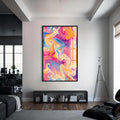 Artronauts Glass Print S | 72x46 cm | 28.3"x18.1" / Black Candy Swirl Motion- Abstract Tempered Glass Wall Art