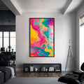 Artronauts Glass Print S | 72x46 cm | 28.3"x18.1" / Black Marble Waves- Abstract Tempered Glass Wall Art