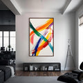 Artronauts Glass Print S | 72x46 cm | 28.3"x18.1" / Walnut Swirl Strokes - Abstract Tempered Glass Wall Art