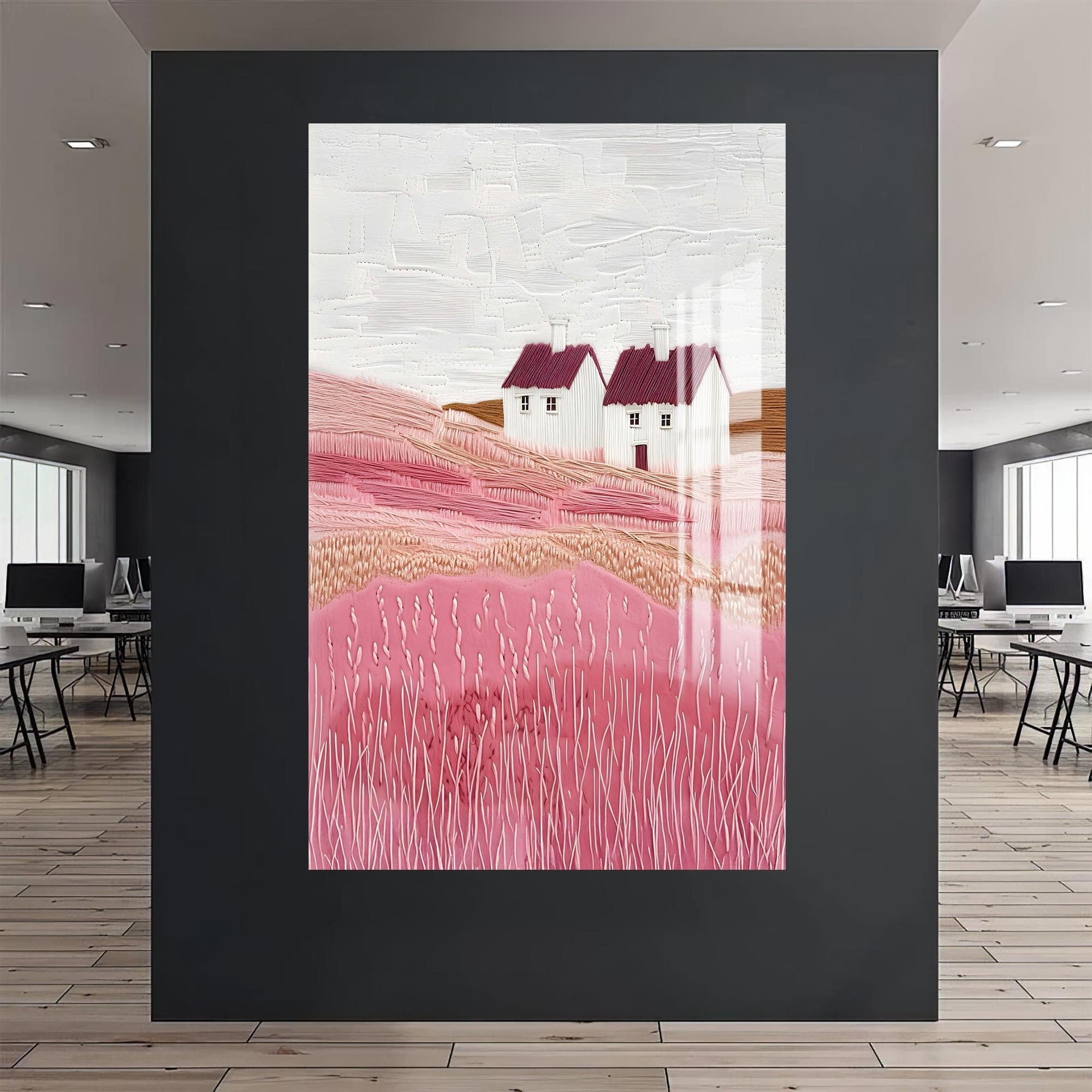 Artronauts Glass Print Soft Meadow- Abstract Tempered Glass Wall Art