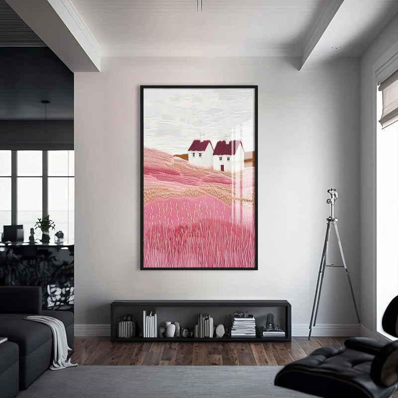 Artronauts Glass Print S | 72x46 cm | 28.3"x18.1" / Black Soft Meadow- Abstract Tempered Glass Wall Art