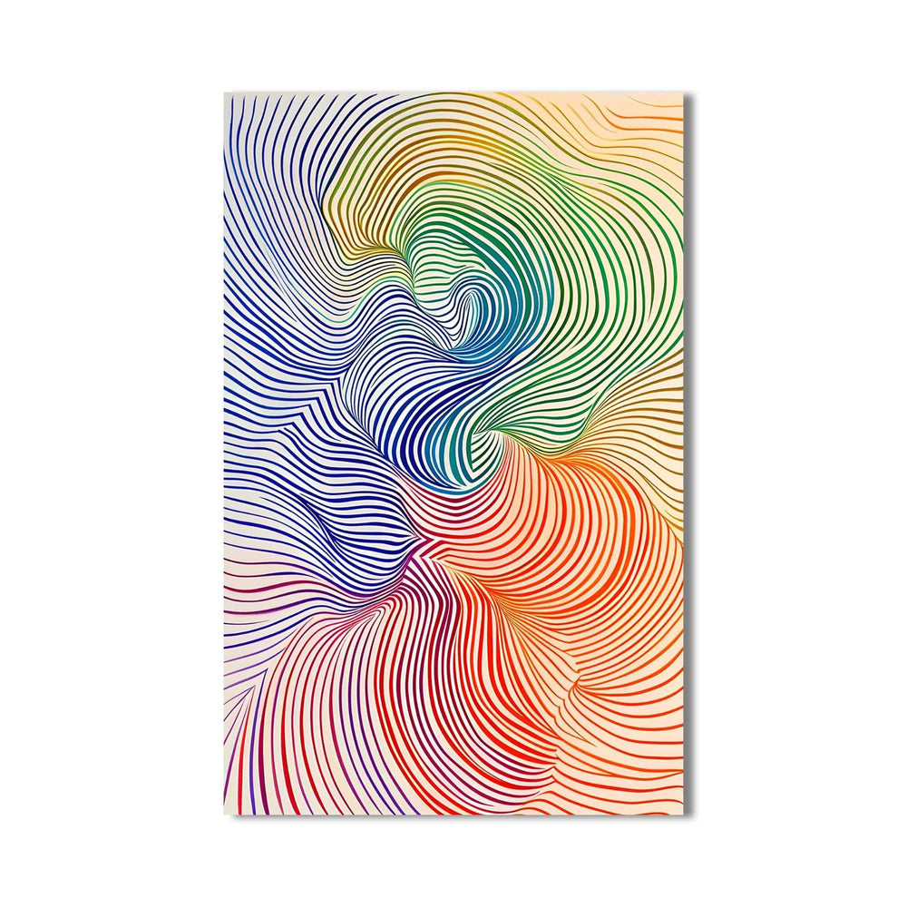 Artronauts Glass Print Flow Lines- Abstract Tempered Glass Wall Art