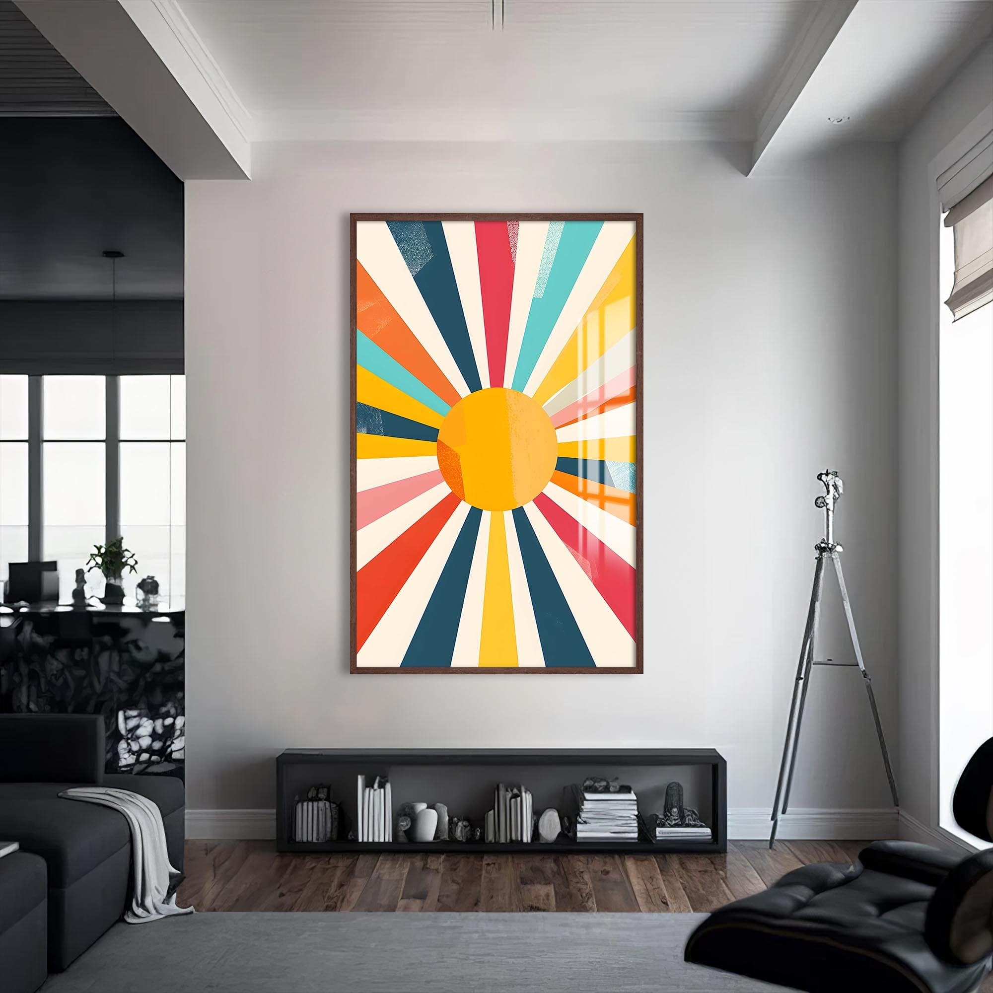 Artronauts Glass Print Abstract Sunburst- Tempered Glass Wall Art
