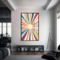 Artronauts Glass Print S | 72x46 cm | 28.3"x18.1" / Black Sunburst Classic- Abstract Tempered Glass Wall Art