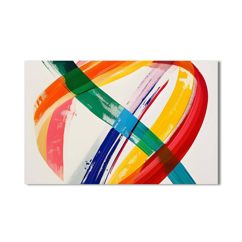Artronauts Glass Print Multicolour Brush Strokes- Abstract Tempered Glass Wall Art