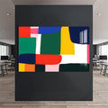 Artronauts Glass Print Colour Patch Harmony - Abstract Tempered Glass Wall Art