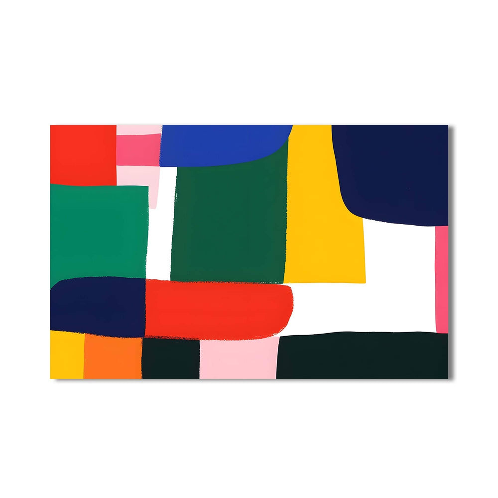 Artronauts Glass Print Colour Patch Harmony - Abstract Tempered Glass Wall Art