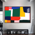 Artronauts Glass Print S | 72x46 cm | 28.3"x18.1" / Walnut Colour Patch Harmony - Abstract Tempered Glass Wall Art