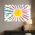 Artronauts Glass Print Joyful Sunburst Lines - Abstract Tempered Glass Wall Art