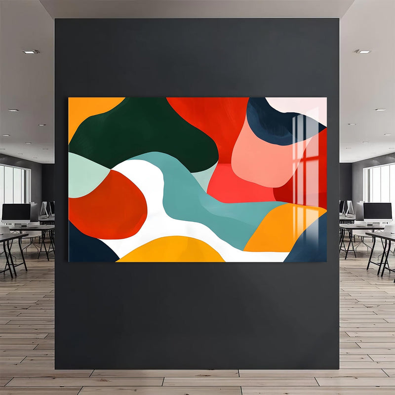 Artronauts Glass Print Flowing Colour Shapes - Abstract Tempered Glass Wall Art