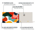 Artronauts Glass Print Flowing Colour Shapes - Abstract Tempered Glass Wall Art