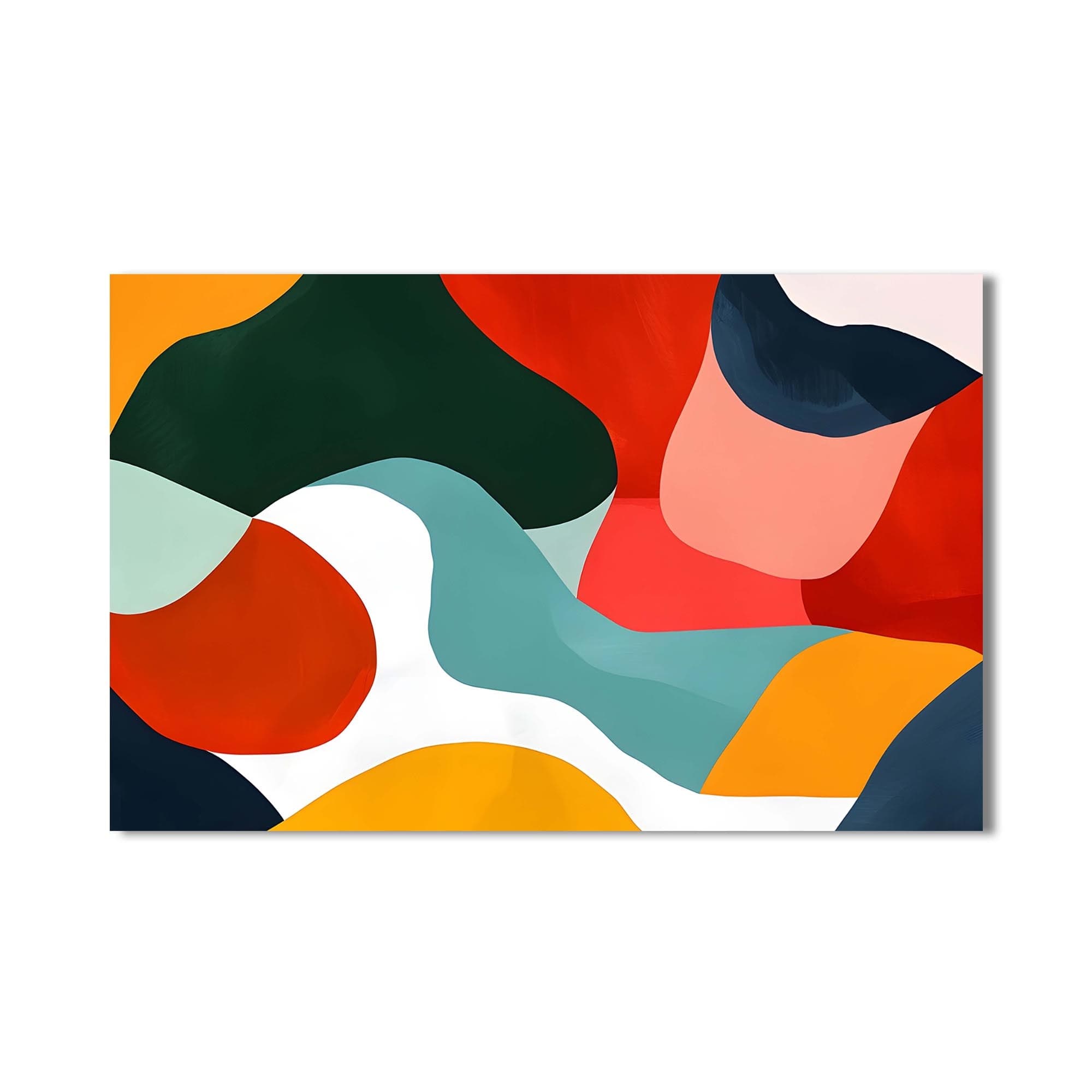 Artronauts Glass Print Flowing Colour Shapes - Abstract Tempered Glass Wall Art