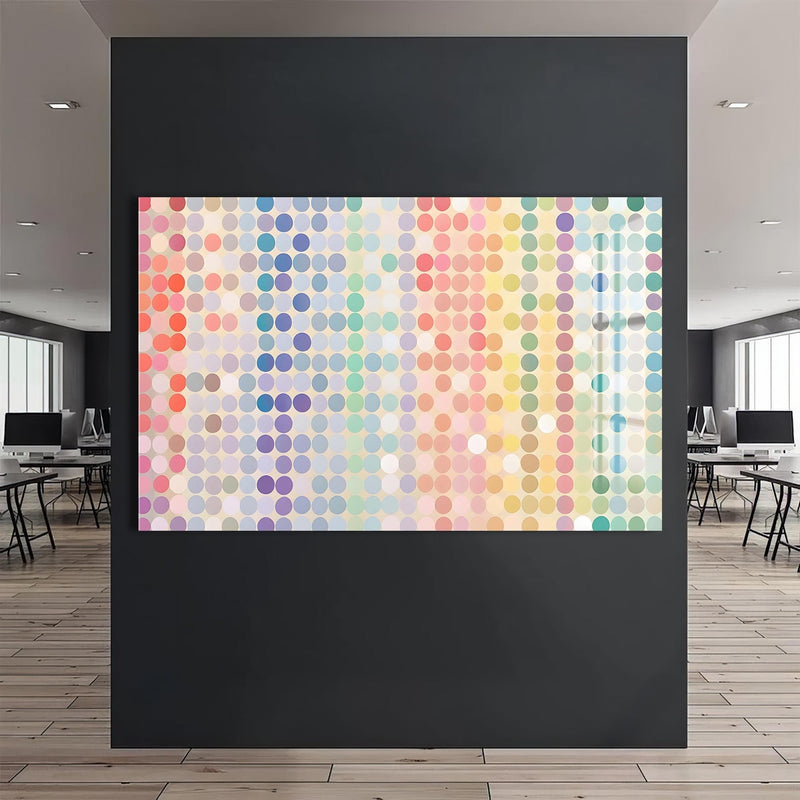 Artronauts Glass Print Light Pastel Mosaic - Abstract Tempered Glass Wall Art