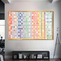 Artronauts Glass Print S | 72x46 cm | 28.3"x18.1" / Gold Light Pastel Mosaic - Abstract Tempered Glass Wall Art
