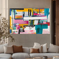 Artronauts Glass Print Energetic Urban Mix - Abstract Tempered Glass Wall Art