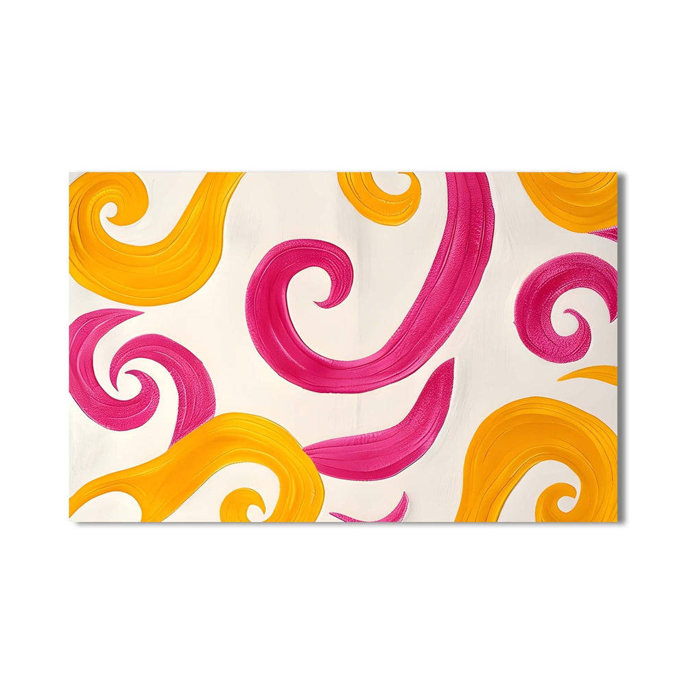 Artronauts Glass Print Playful Swirl Breeze - Abstract Tempered Glass Wall Art