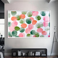 Artronauts Glass Print S | 72x46 cm | 28.3"x18.1" / White Soft Watercolour Circles - Abstract Tempered Glass Wall Art