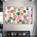 Artronauts Glass Print S | 72x46 cm | 28.3"x18.1" / Gold Soft Watercolour Circles - Abstract Tempered Glass Wall Art