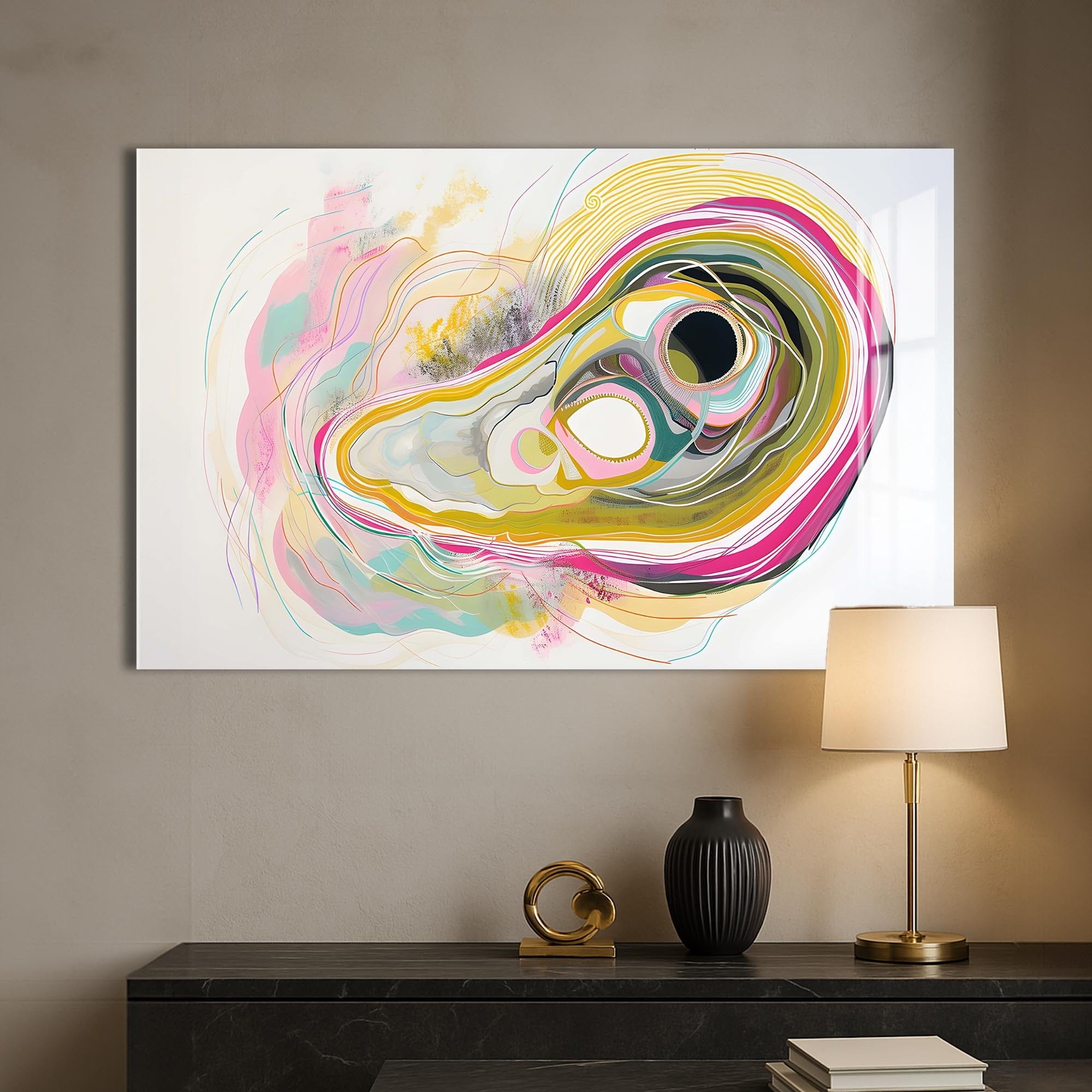 Artronauts Glass Print Fluid Harmony Wave - Abstract Tempered Glass Wall Art