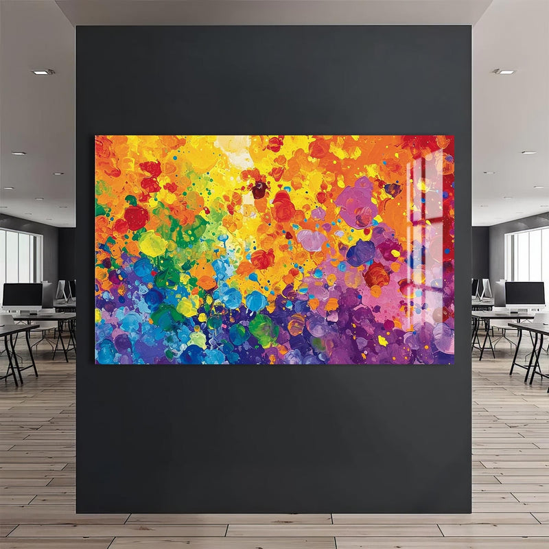 Artronauts Glass Print Spectrum Energy Splash - Abstract Tempered Glass Wall Art
