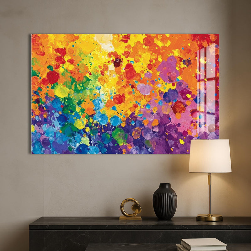 Artronauts Glass Print Spectrum Energy Splash - Abstract Tempered Glass Wall Art