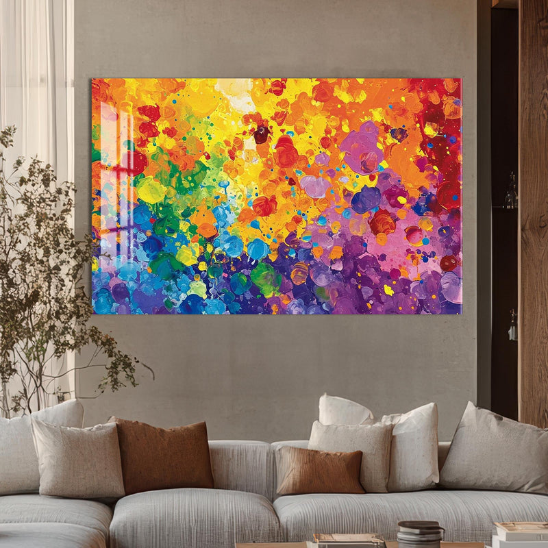 Artronauts Glass Print Spectrum Energy Splash - Abstract Tempered Glass Wall Art