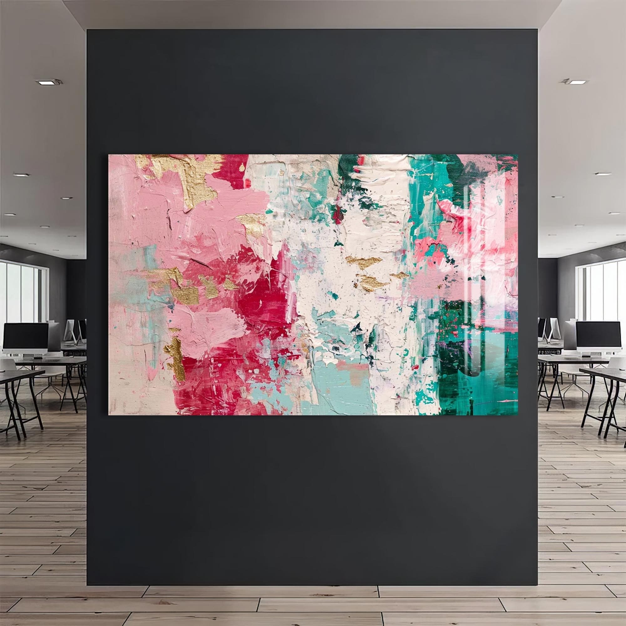 Artronauts Glass Print Pastel Texture Blend - Abstract Tempered Glass Wall Art