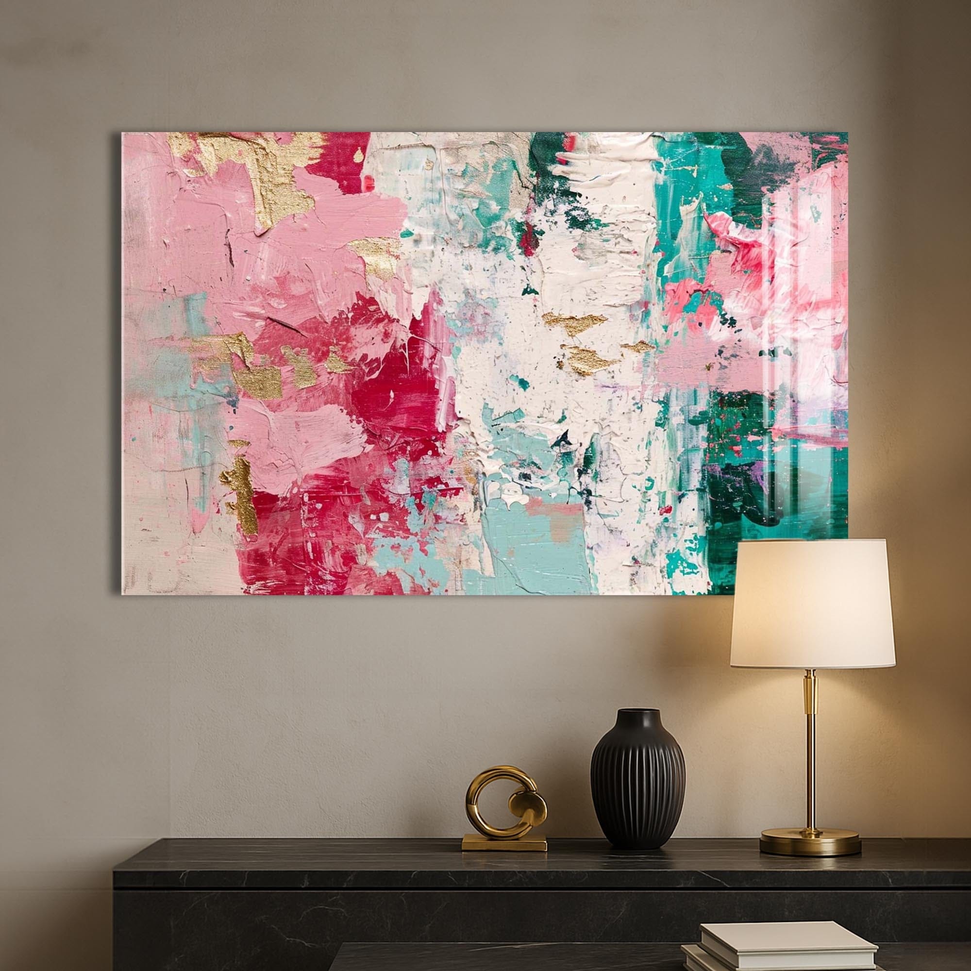 Artronauts Glass Print Pastel Texture Blend - Abstract Tempered Glass Wall Art