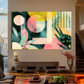 Artronauts Glass Print Tropical Geo Shapes - Abstract Tempered Glass Wall Art