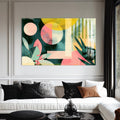 Artronauts Glass Print Tropical Geo Shapes - Abstract Tempered Glass Wall Art