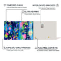 Artronauts Glass Print Neon Dream Burst - Abstract Tempered Glass Wall Art