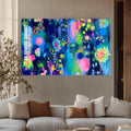 Artronauts Glass Print Neon Dream Burst - Abstract Tempered Glass Wall Art