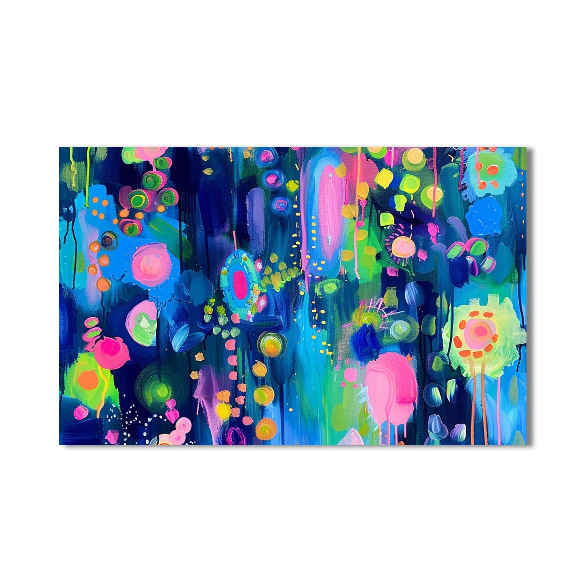 Artronauts Glass Print Neon Dream Burst - Abstract Tempered Glass Wall Art
