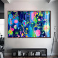 Artronauts Glass Print S | 72x46 cm | 28.3"x18.1" / Walnut Neon Dream Burst - Abstract Tempered Glass Wall Art