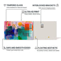 Artronauts Glass Print Sunlit City Lines – Abstract Tempered Glass Wall Art