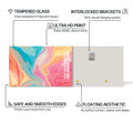 Artronauts Glass Print Pastel Drift – Abstract Tempered Glass Wall Art