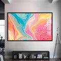 Artronauts Glass Print S | 72x46 cm | 28.3"x18.1" / Black Pastel Drift – Abstract Tempered Glass Wall Art