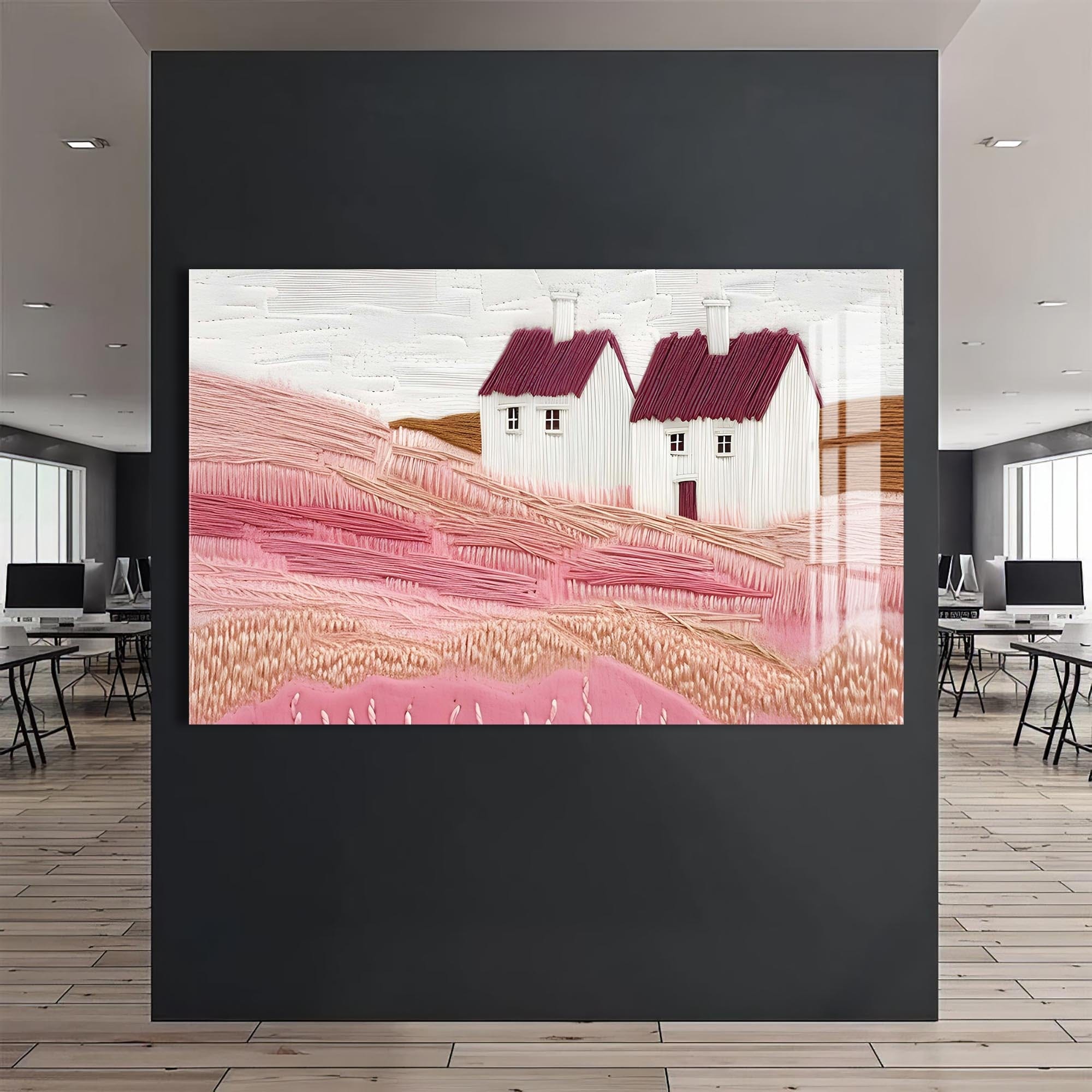 Artronauts Glass Print Countryside Whispers – Abstract Tempered Glass Wall Art