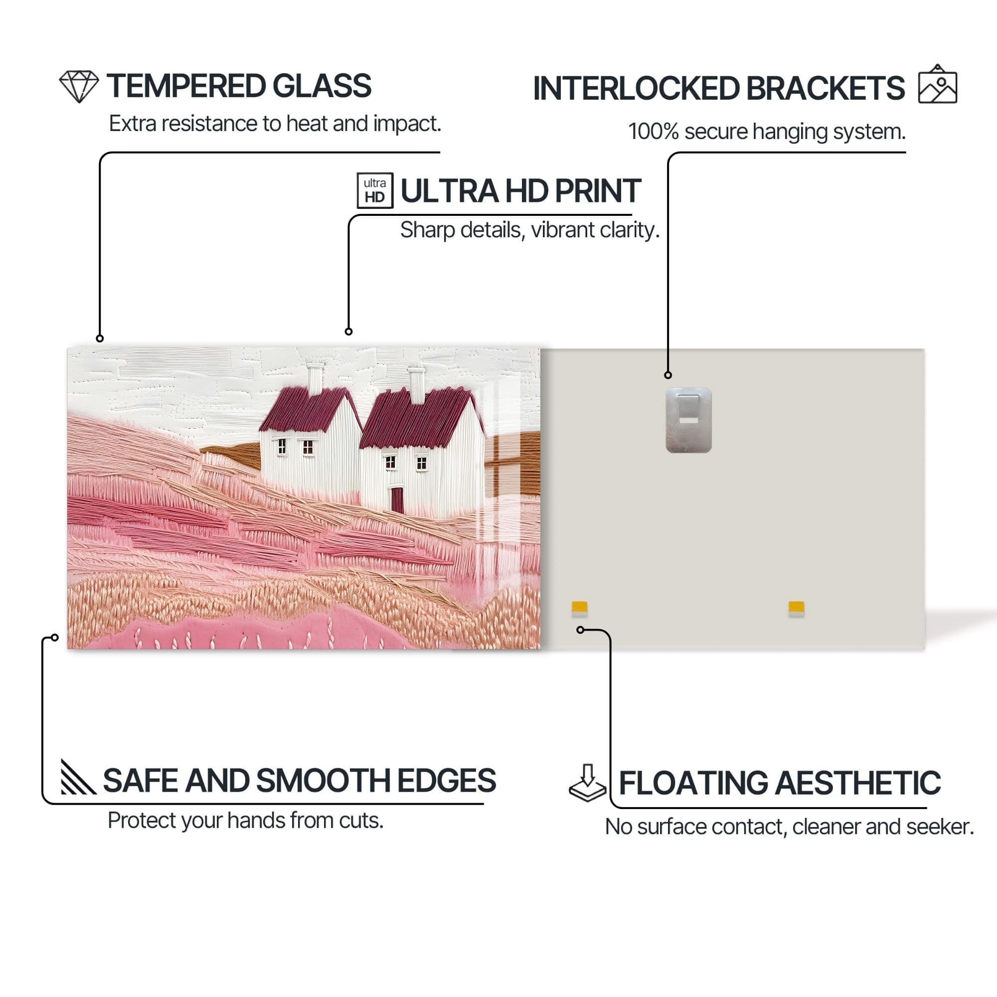 Artronauts Glass Print Countryside Whispers – Abstract Tempered Glass Wall Art