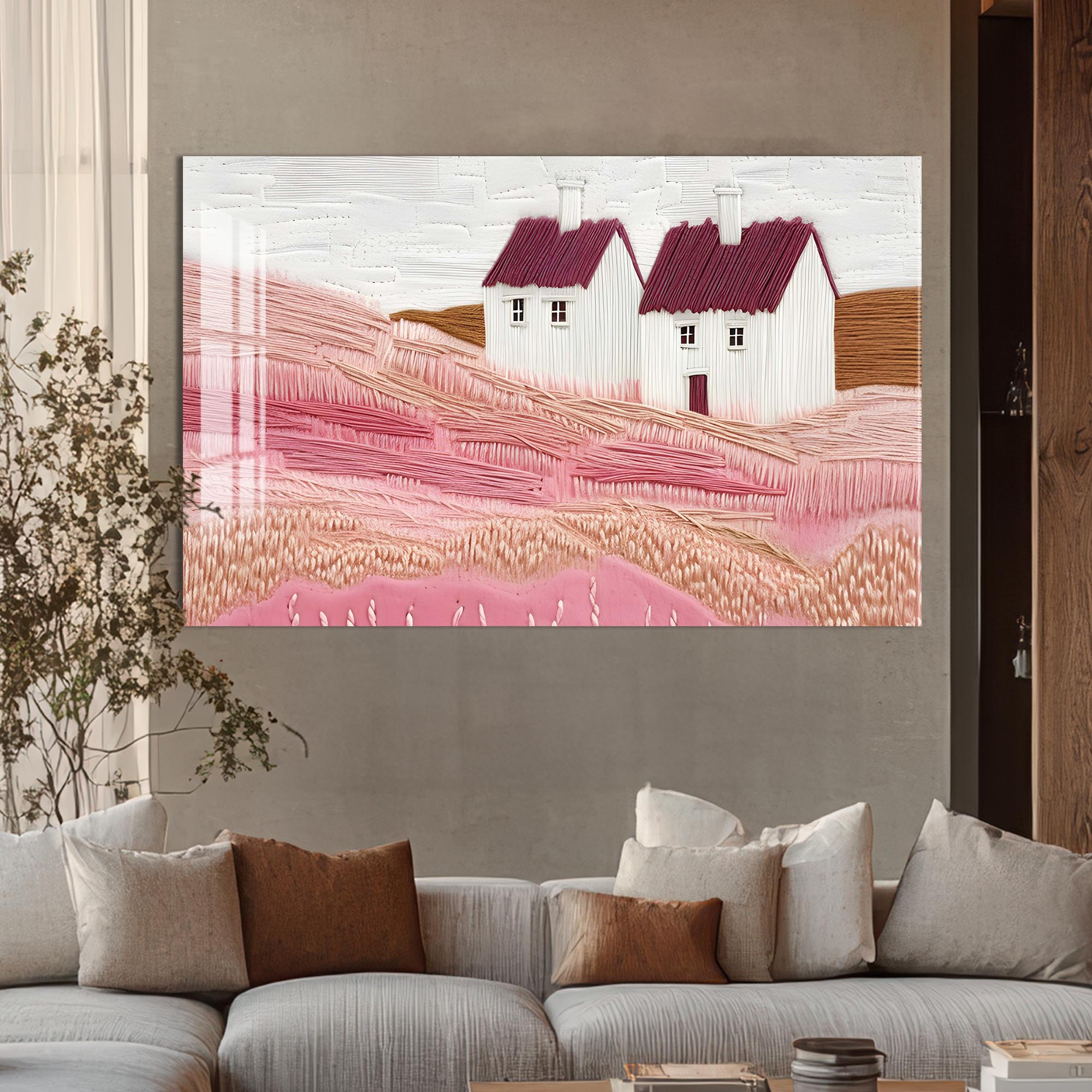 Artronauts Glass Print Countryside Whispers – Abstract Tempered Glass Wall Art