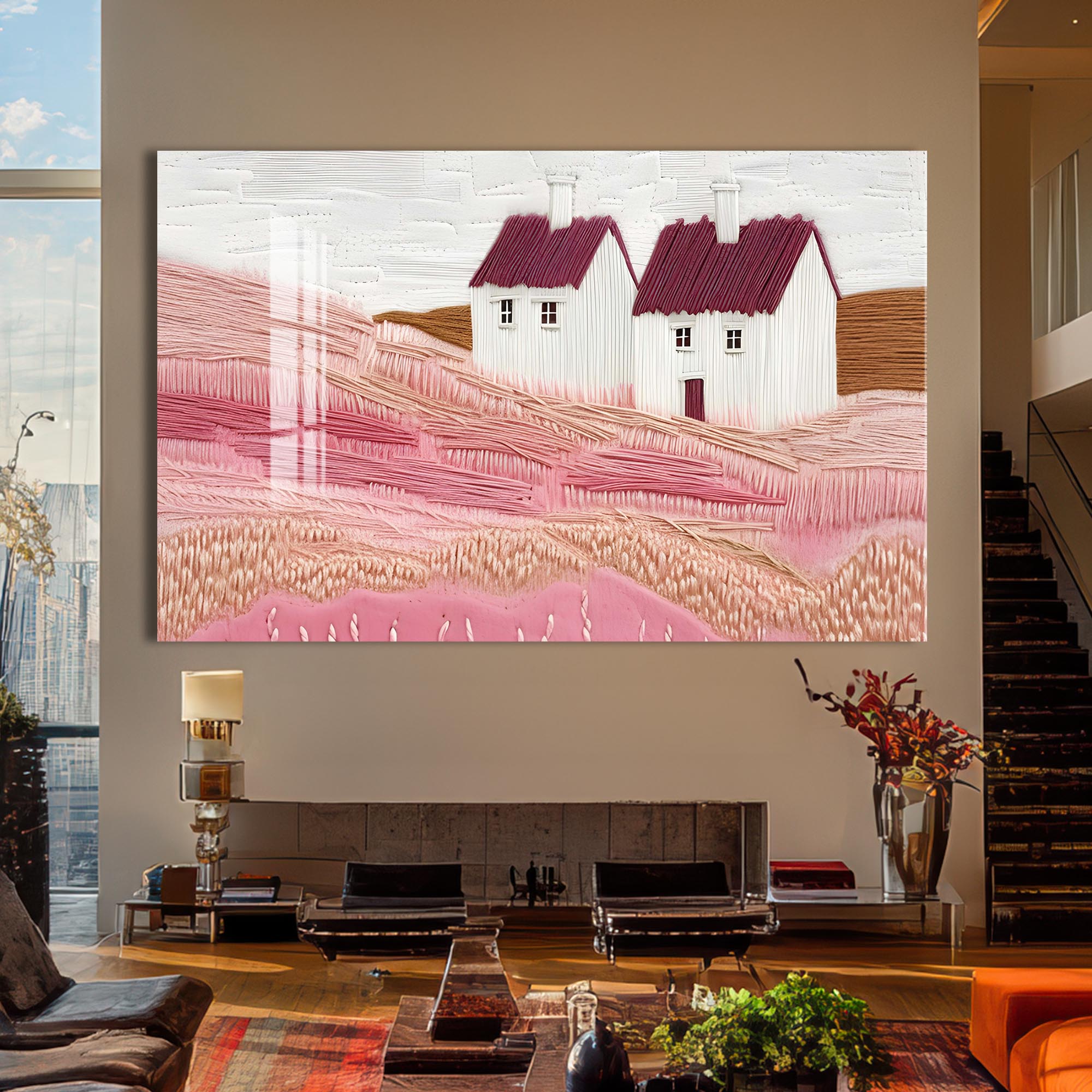 Artronauts Glass Print Countryside Whispers – Abstract Tempered Glass Wall Art