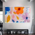 Artronauts Glass Print S | 72x46 cm | 28.3"x18.1" / White Floral Joy – Abstract Tempered Glass Wall Art