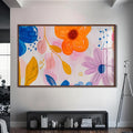 Artronauts Glass Print S | 72x46 cm | 28.3"x18.1" / Walnut Floral Joy – Abstract Tempered Glass Wall Art