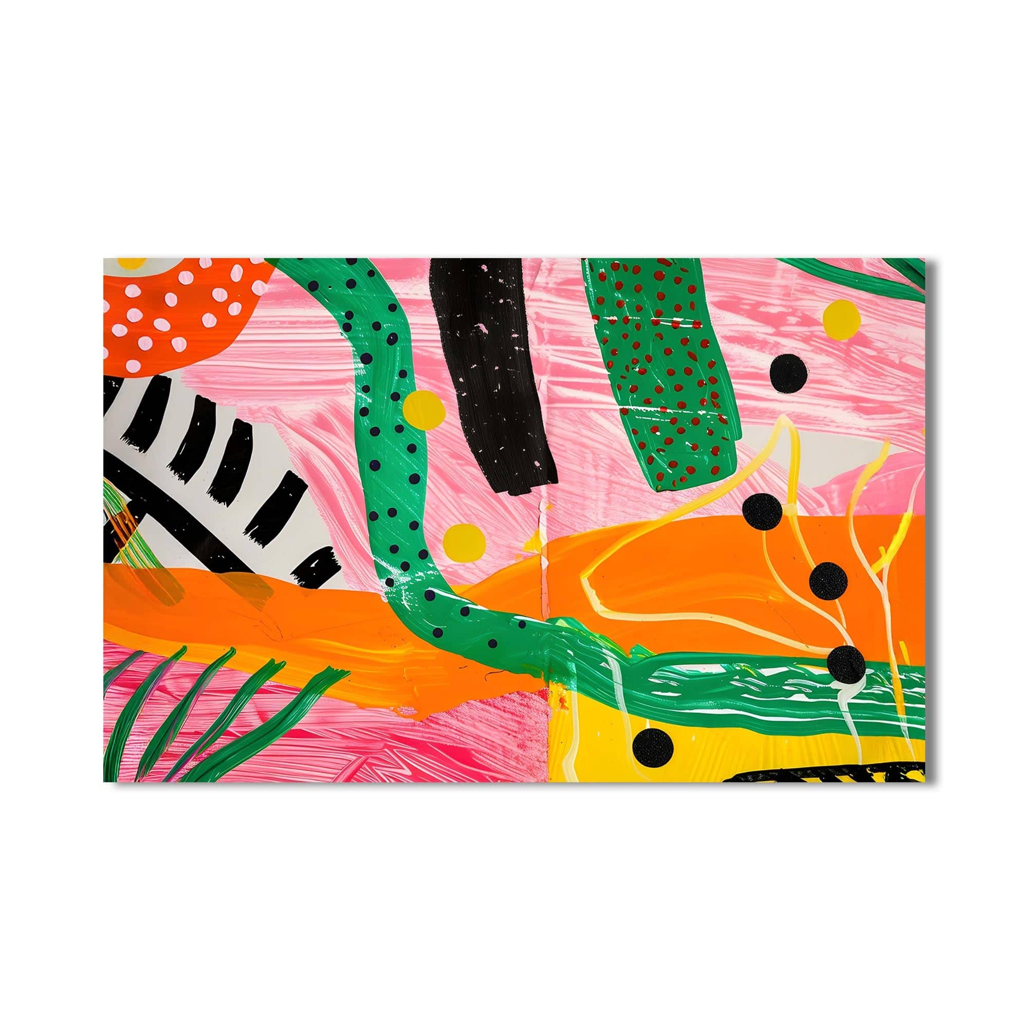 Artronauts Glass Print Bold Jungle Abstract-Abstract Tempered Glass Wall Art