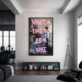 Artronauts Glass Print S | 72x46 cm | 28.3"x18.1" / Black What A Vibe - Tempered Glass Wall Art