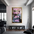 Artronauts Glass Print S | 72x46 cm | 28.3"x18.1" / Gold What A Vibe - Tempered Glass Wall Art